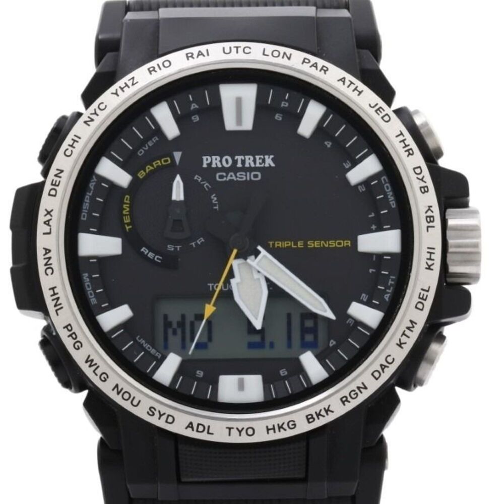 CASIO PRO TREK Climber Line PRW-61-1AJF Black Resin/Stainless Steel Men's Watch